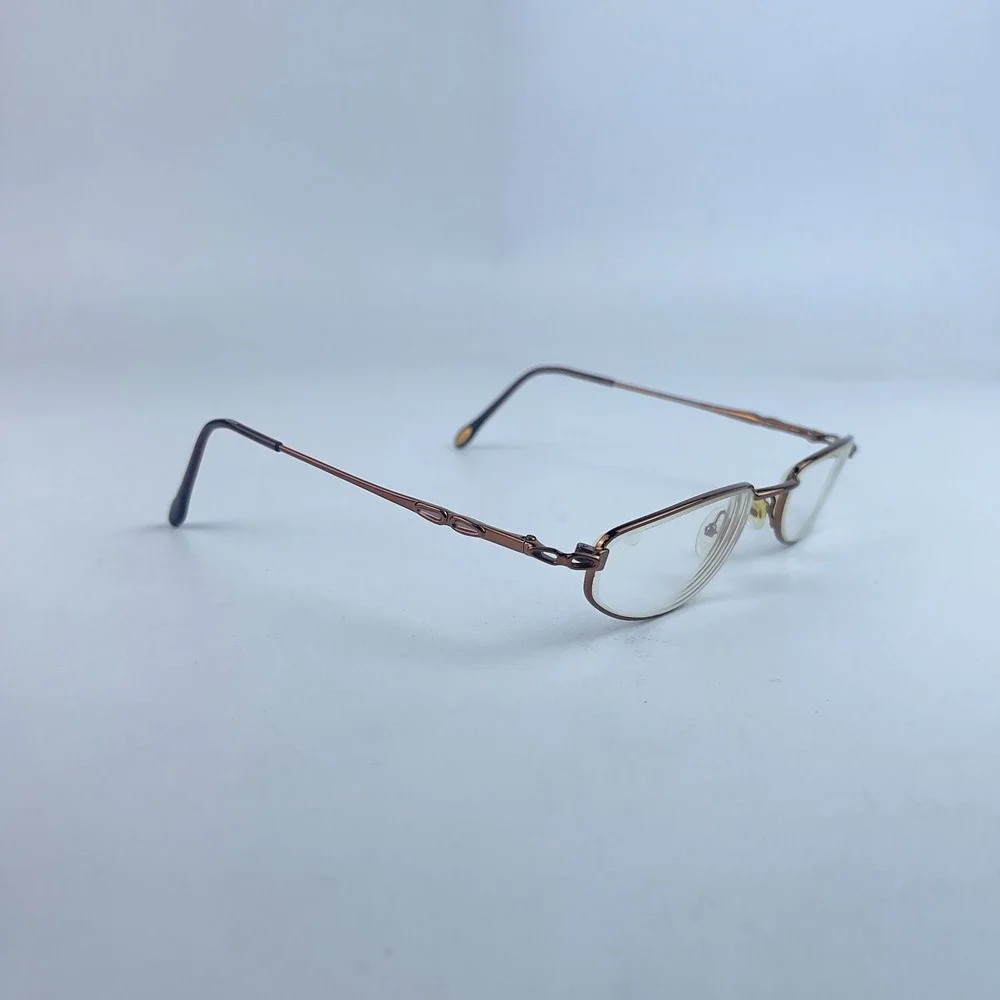 Safilo Library 1439 Women Eyeglasses Frame Rose Gold Metal Full Rim 52-19-135 mm